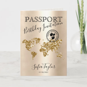 Happy Birthday Passport Karte jedes Alter