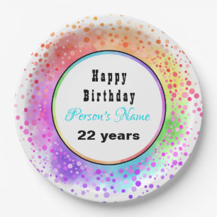 Happy Birthday Pastel Paper Tellers - HAMbyWG Pappteller