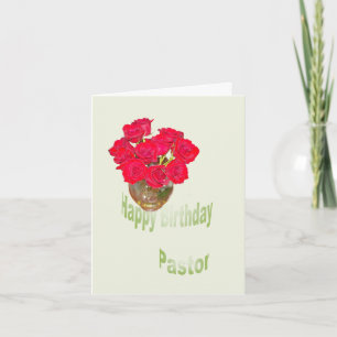 Happy Birthday Pastor Karte