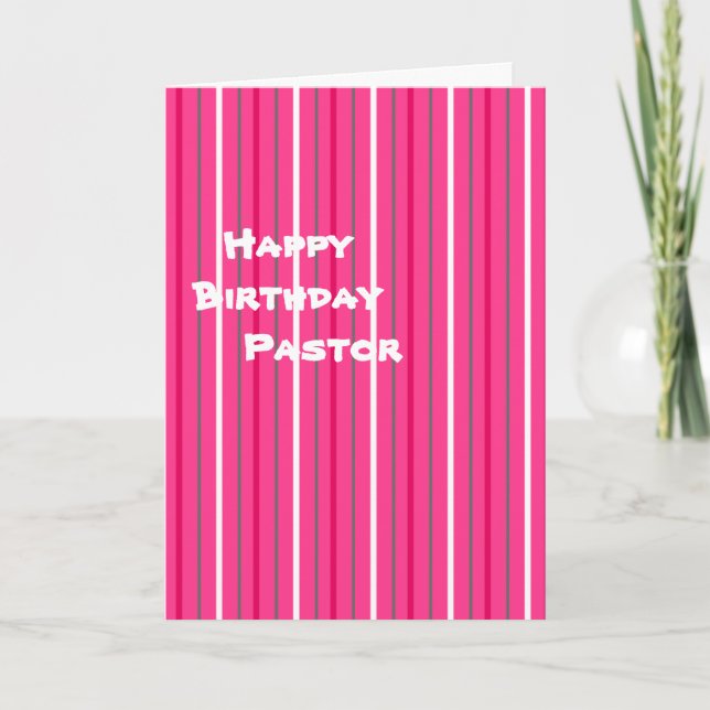 Happy Birthday Pastor Karte (Vorderseite)