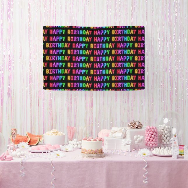 Happy Birthday Pattern Banner (Party)