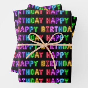 Happy Birthday Pattern Geschenkpapier Set