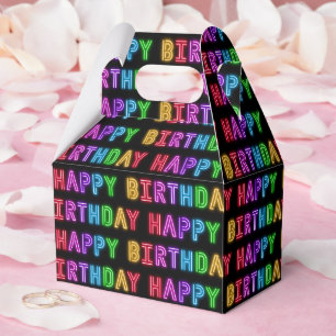 Happy Birthday Pattern Geschenkschachtel