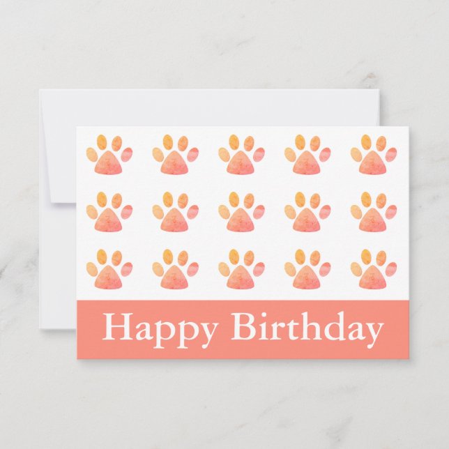 Happy Birthday Pawprint (Vorderseite)