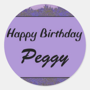 Happy Birthday Peggy Runder Aufkleber