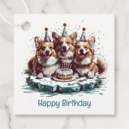 Happy Birthday Pembroke Welsh Corgi Hunde Geschenkanhänger