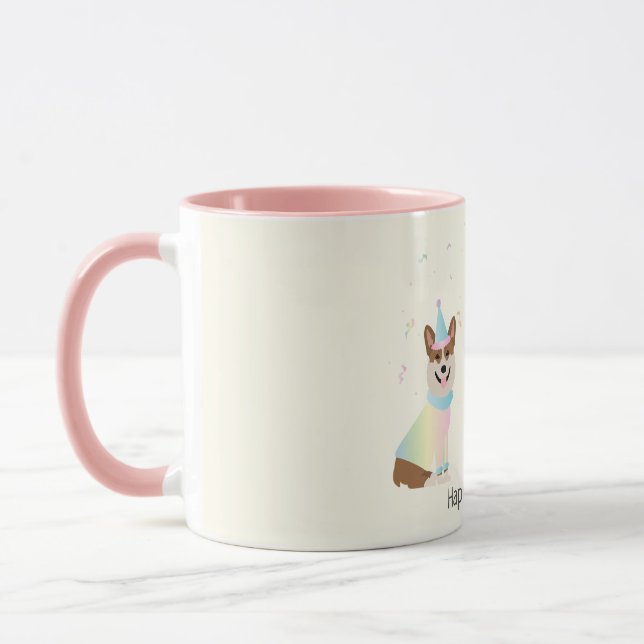 Happy Birthday Pembroke Welsh Corgi Hunde Tasse (Links)