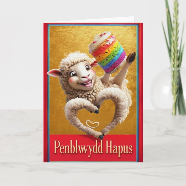 Happy Birthday Penblwydd Hapus Karte (Vorderseite)