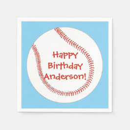 Happy Birthday Personalisiert Baseball Napkins Serviette