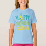 Happy Birthday Personalisiert Polka Dot Party Hat T-Shirt<br><div class="desc">Das Hemd zeigt eine originale Marker-Abbildung eines Polka-Dot-Party. Einfach mit Ihren Informationen für ein einmaliges Geburtstagsparty-Shirt personalisieren! Sehen Sie nicht,  wonach Sie suchen? Brauchen Sie Hilfe bei der Anpassung? Kontaktieren Sie Rebecca,  um etwas für Sie entworfen zu haben.</div>