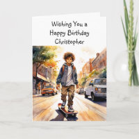 Happy Birthday Personalisiert | Skateboarder