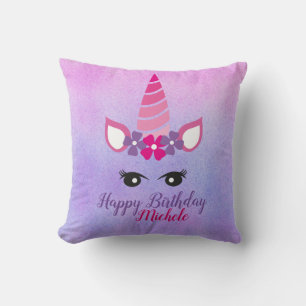 Happy Birthday Personalisiert Unicorn Throw Kissen