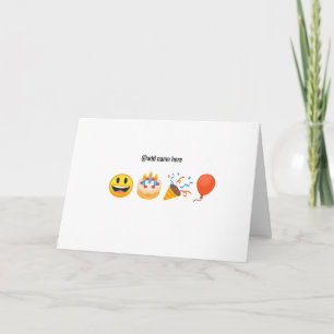 Happy Birthday   Personalisierte Emoji-Karte Karte