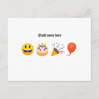 Happy Birthday | Personalisierte Emoji Postkarte