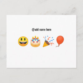 Happy Birthday | Personalisierte Emoji Postkarte