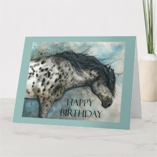 Happy Birthday Pferde Appaloosa von Bihrle Karte