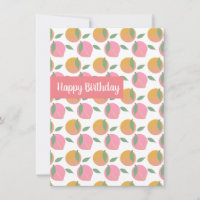 Happy Birthday Pfirsiche und Orangen Frucht