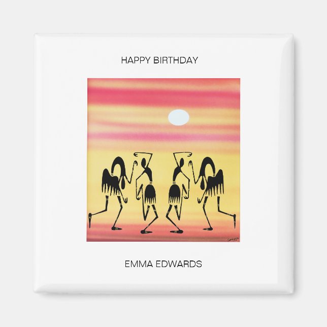 Happy Birthday Phantastisch Break Dance Magnet (Vorne)