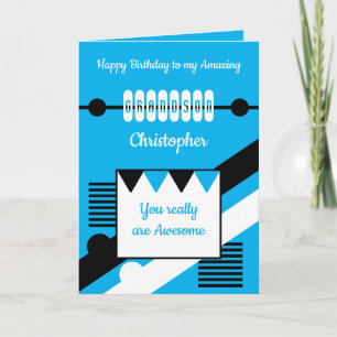 Happy Birthday phantastisch Enkel Blau Karte