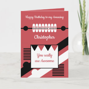 Happy Birthday phantastisch Enkel Rot Karte