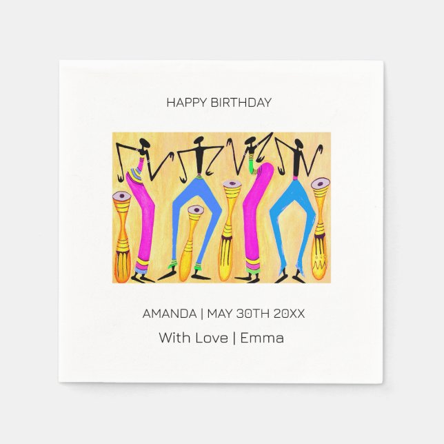 Happy Birthday Phantastische Feier Serviette (Vorderseite)