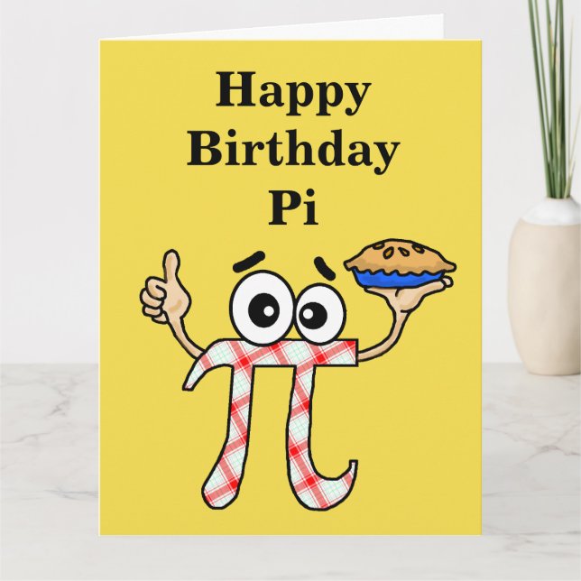 Happy Birthday Pi Card Karte (Vorderseite)