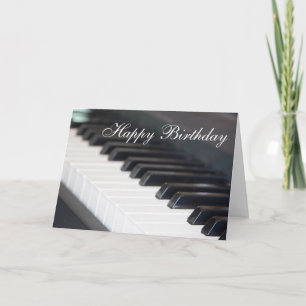 Happy Birthday Piano Card Karte