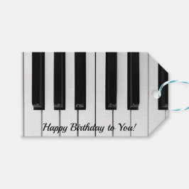 Happy birthday piano keys geschenkanhänger