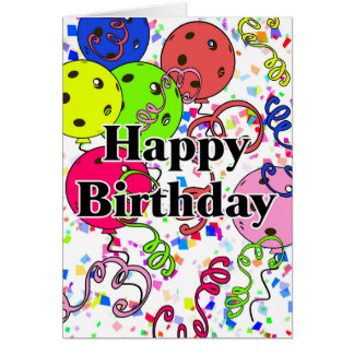 Happy Birthday Pickleball Balloons 3rd Shot Drops