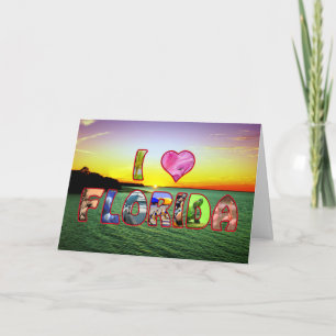 Happy Birthday Picturesque I *Herz* Florida Wish Karte