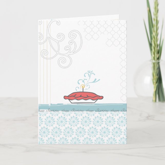 {Happy Birthday} Pie Card Karte (Vorderseite)