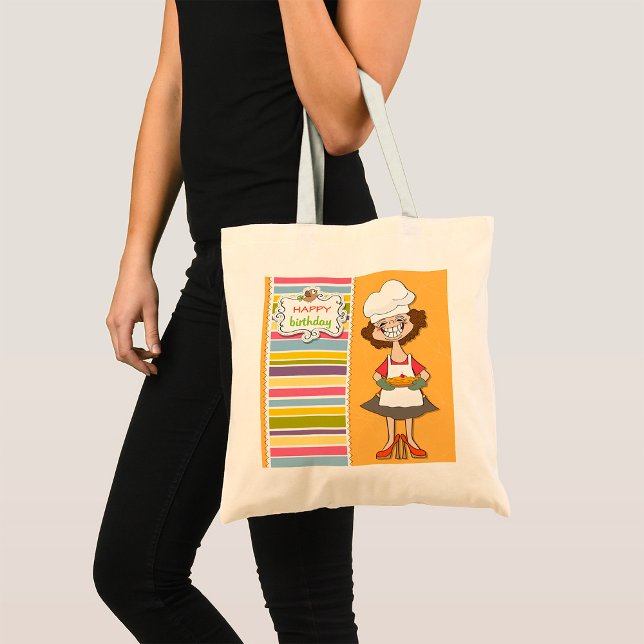 Happy Birthday Pie Tote Bag Tragetasche (Von Creator hochgeladen)