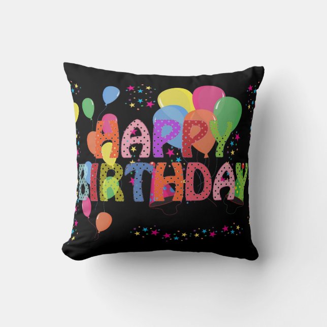 Happy Birthday Pillow Kissen (Vorderseite)