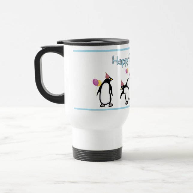 Happy Birthday Pinguin Tasse (Links)