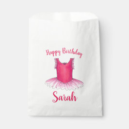 Happy Birthday Pink Ballet Dance Ballerina Tutu Geschenktütchen