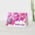 Happy Birthday Pink Balloons DAUGHTER-IN-LAW Karte<br><div class="desc">Alles Gute zum Geburtstag Pink Balloons DAUGHTER-IN-LAW. Dieses festliche Design mit seinen bunten Ballons, die Sie mit einem Geburtstag, Namen und Stimmung personalisieren können, macht aus einer einmaligen Geburtstagskarte eine ganz besondere DAUGHTER-IN-LAW. Text ist anpassbar. Sie können für jedes Jahr Geburtstag, einschließlich 1. 2. 3. 4. 6. 7. 9. 10....</div>