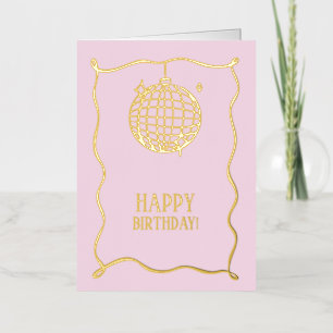 Happy Birthday Pink Foilf Einladung