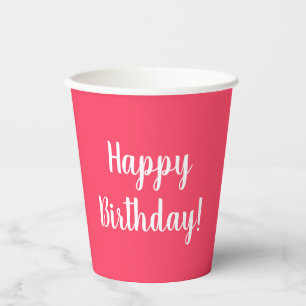 Happy Birthday Pink Geburtstagsparty Pappbecher