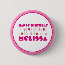 Happy Birthday Pink Mattiert Cake Pops Gastgeschen Button