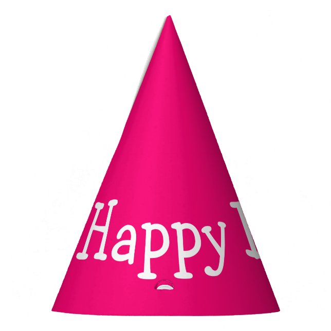 Happy Birthday Pink Partyhütchen (Links)