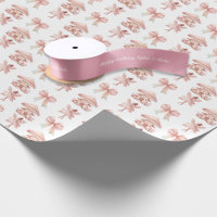 Happy Birthday Pink Ribbon Girls Twins Geburtstag