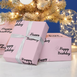 Happy Birthday Pink Wrapping Paper Geschenkpapier