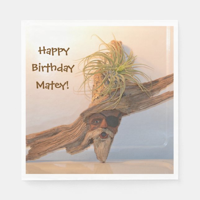 Happy Birthday Pirate Serviette (Vorderseite)