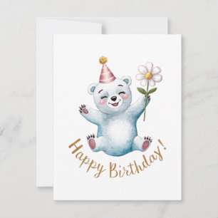 Happy Birthday Polar Bear Feiertagskarte