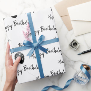 Happy Birthday Polka Dot Balloons Geschenkpapier