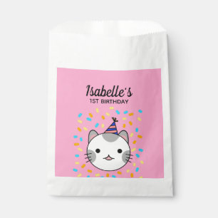 Happy Birthday Polka Dot Cat Geschenktütchen