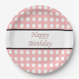 Happy Birthday Polka Dot Pappteller