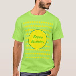 Happy Birthday Polka Dot T - Shirt (Neon Green)