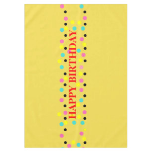 Happy Birthday Polka Dots Party Tischdecke