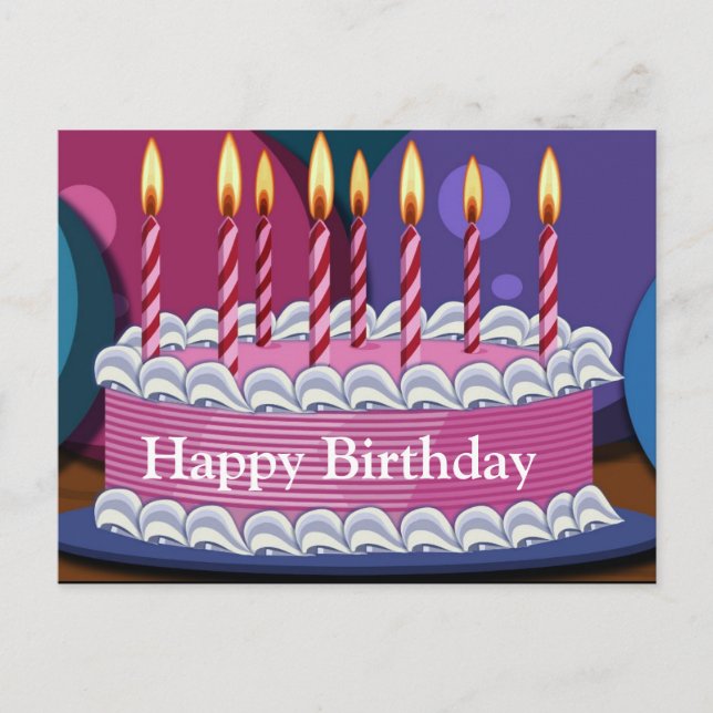 Happy Birthday Post Card Postkarte (Vorderseite)
